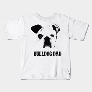 English Bulldog Dad Kids T-Shirt